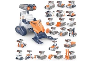 ENJOYFLY 21-in-1 Education Solar Power Robot, STEM Toys for Ages 8-13, DIY Educational Science Building Toy, Solar or Battery Powered Robotic Set for Children Birthday with 210Pcs