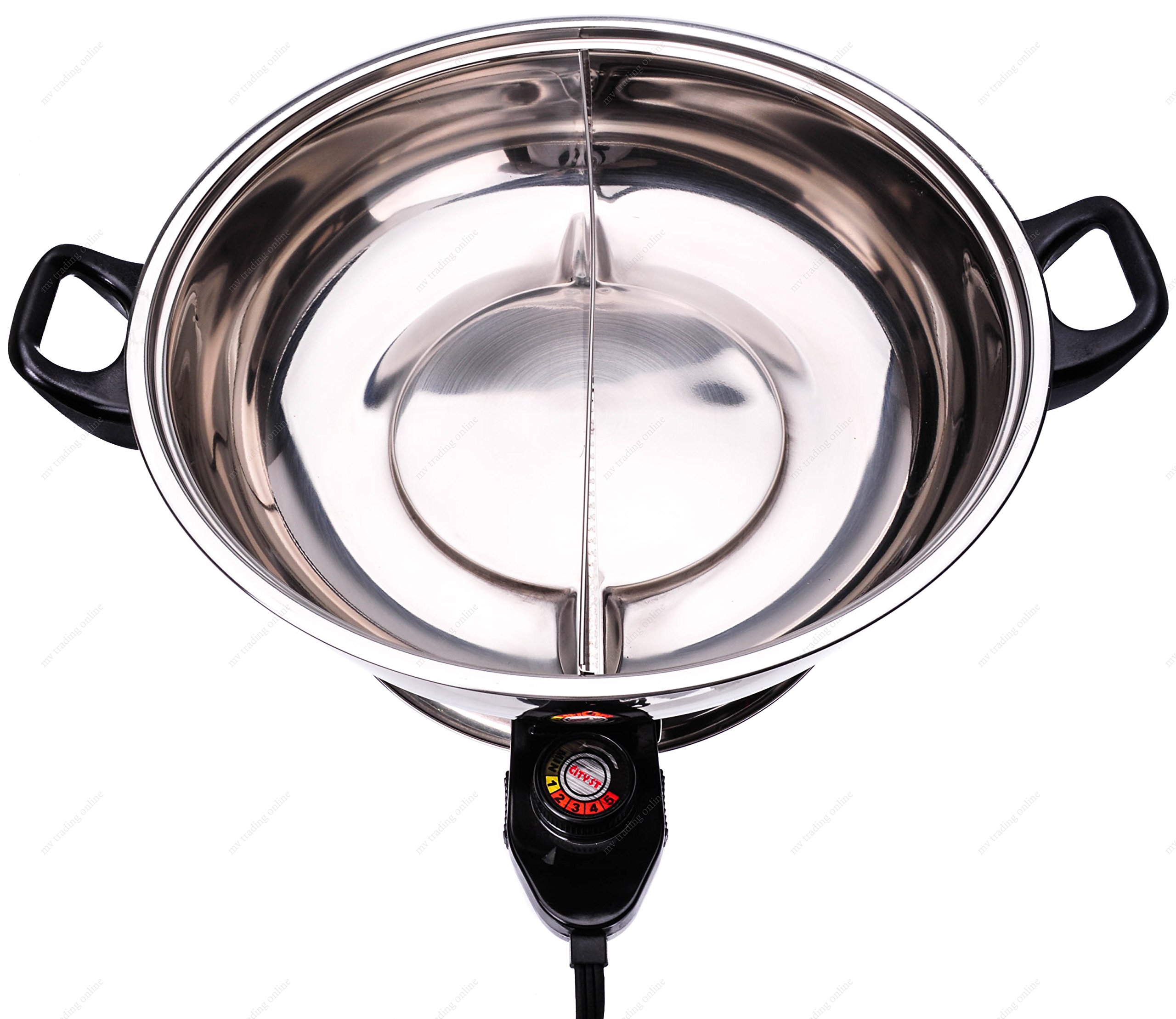 Shabu Shabu Hot Pot, Electric Mongolian Hot Pot With Divider