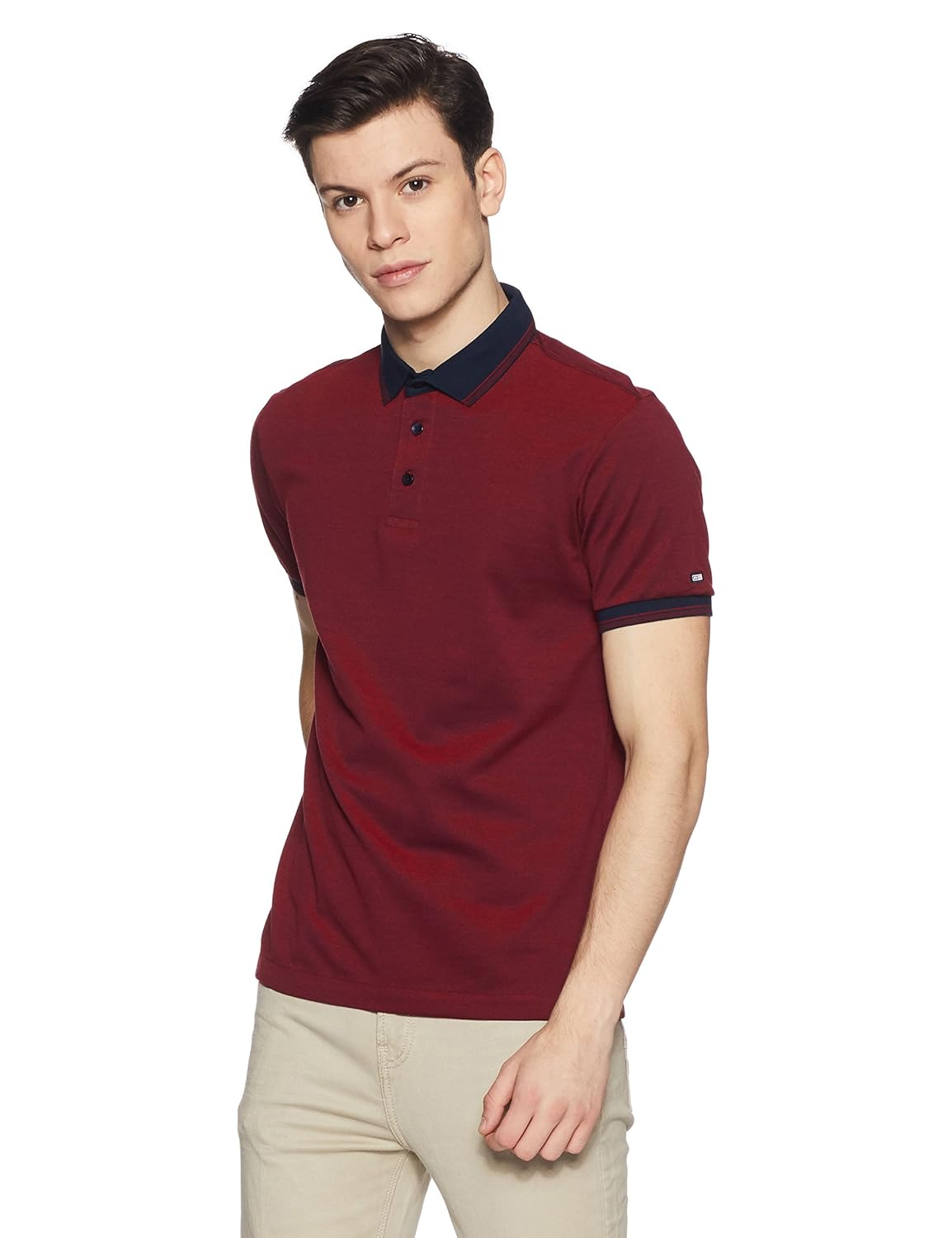 arrow sports men's checkered regular fit t-shirt