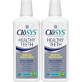 CloSYS Silver Healthy Teeth Anti-Cavity Oral Rinse, 32 Fl Oz, 2 Pack | Fluoride Mouthwash For Adults, Non-Burning, Non-Irritating