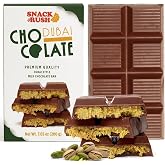 Snackrush Dubai Chocolate Bar - Premium Milk Chocolate with Pistachio Cream &amp; Crispy Kataifi - Handcrafted Gourmet Knafeh Pastry Dessert Gift, 7.05 oz (200g)