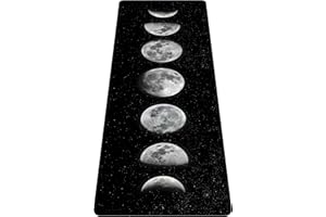 nuveti Printed Travel Yoga Mat-1/16 Inch Thick Non Slip Fitness Workout Mat with Carrying Bag, Foldable Lightweight Suede & Natural Rubber Yoga Mat for Yoga Pilates and Fitness 72" L x 24" W x 1.5mm