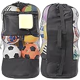 OrgaWise Extra Large Soccer Ball Bags for Coaches with Handle and Strap,Basketball Ball Bag