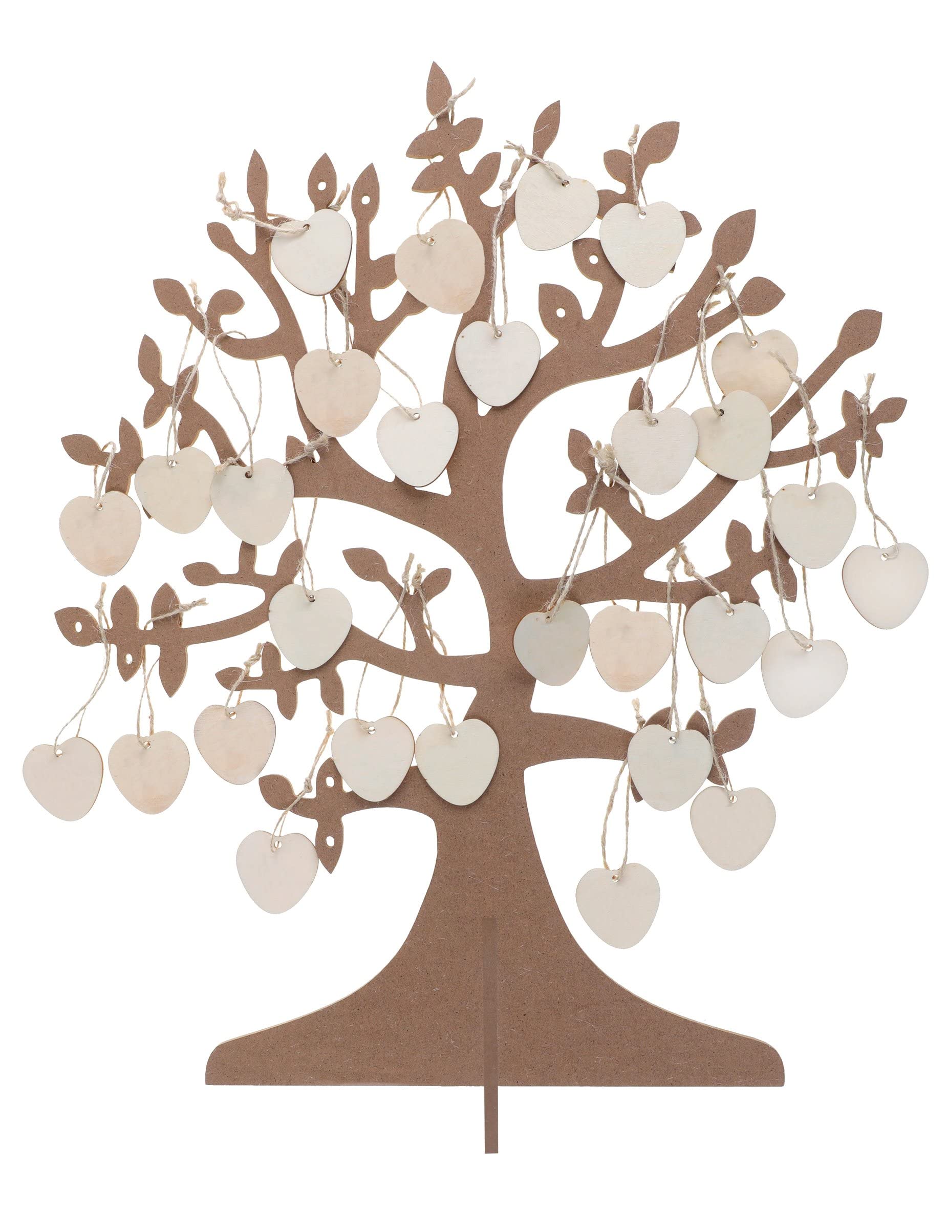 Wooden Greeting Tree with 50 Hearts 48 x 40 cm