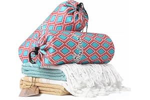 ANTFUNY 2 Packs Cotton Turkish Beach Towels Quick Dry Sand Free Soft Absorbent Extra Xl Big Large Blanket Adult Oversized Bath Pool Swim Towel Lightweight Thin Fast Drying Sandless Compact No Sand Packabl