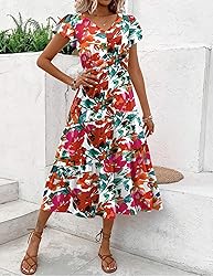 Zeagoo Summer Dress for Women 2025 Flutter Sleeve