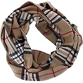 Unisex Men Women Plaids & Checks Cashmere Infinity Cowl Scarf