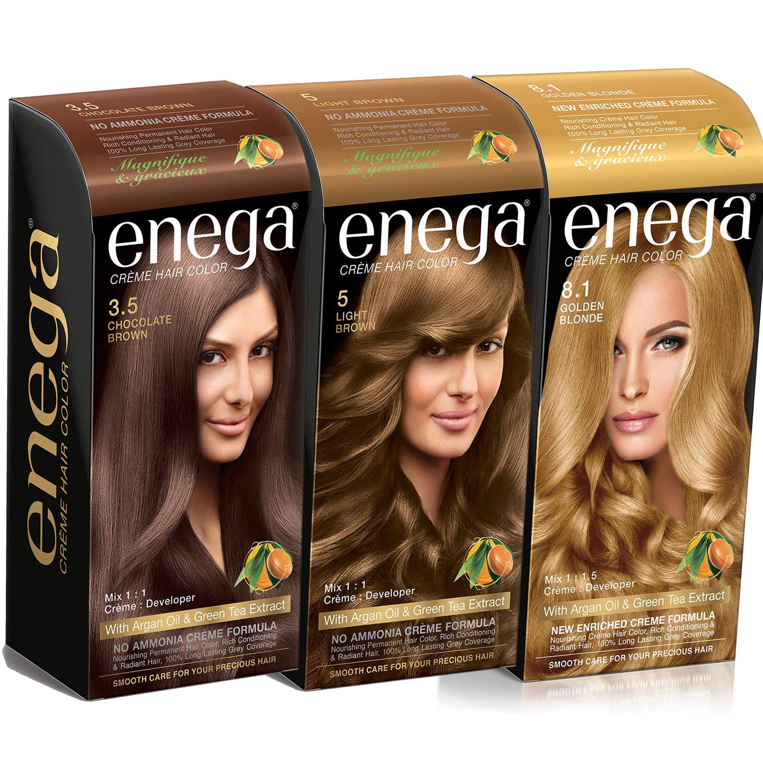 Buy Prem Green Enega Cream Hair Color Combo With Argan Oil And