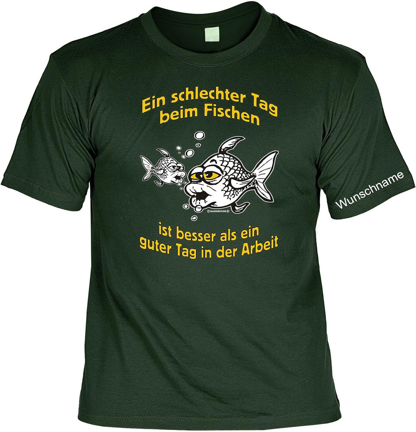 TShirt mit Wunschname EIN schlechter Tag beim Fischen Lustiges