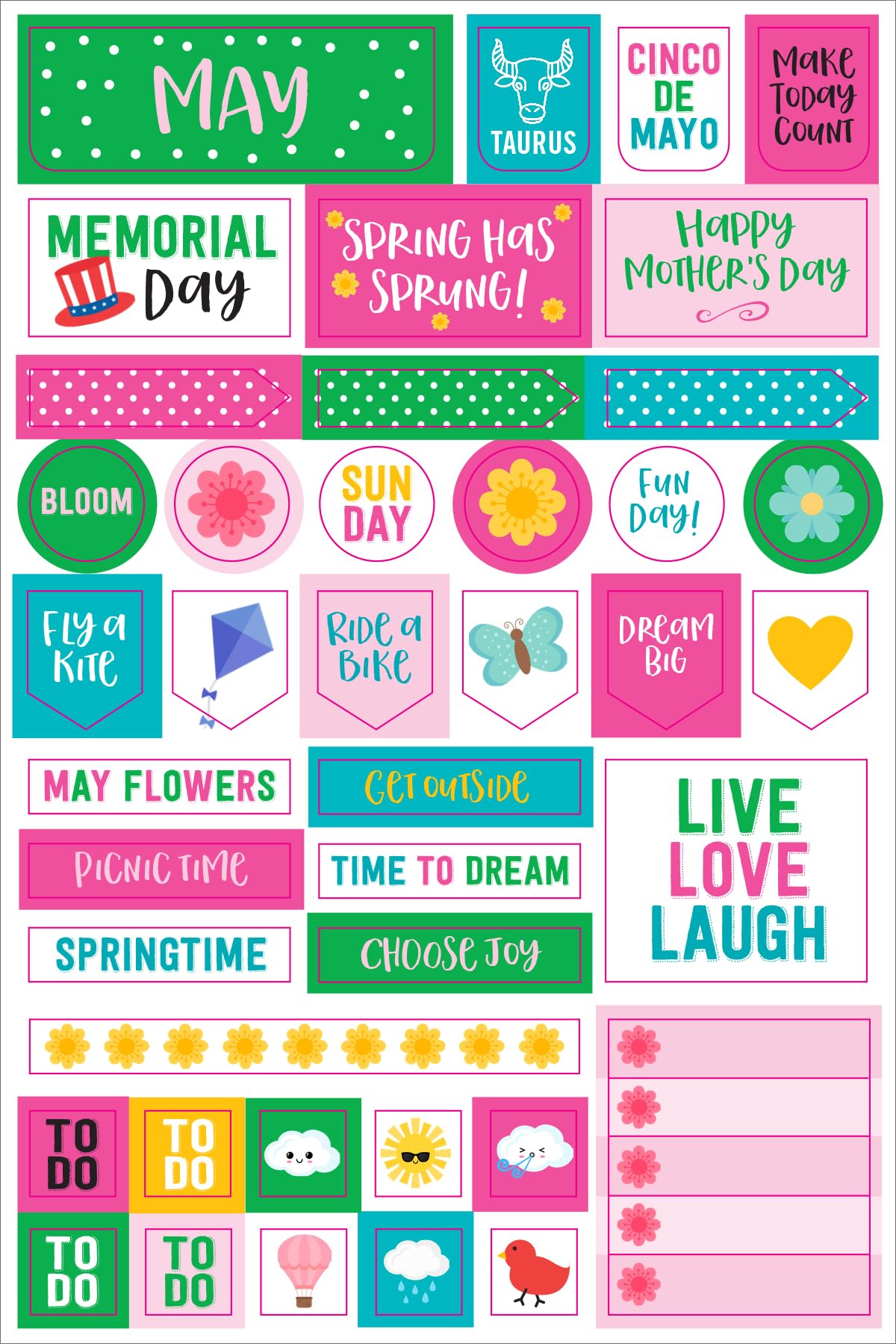 Essentials Month By Month Planner Stickers (set of 475 stickers)