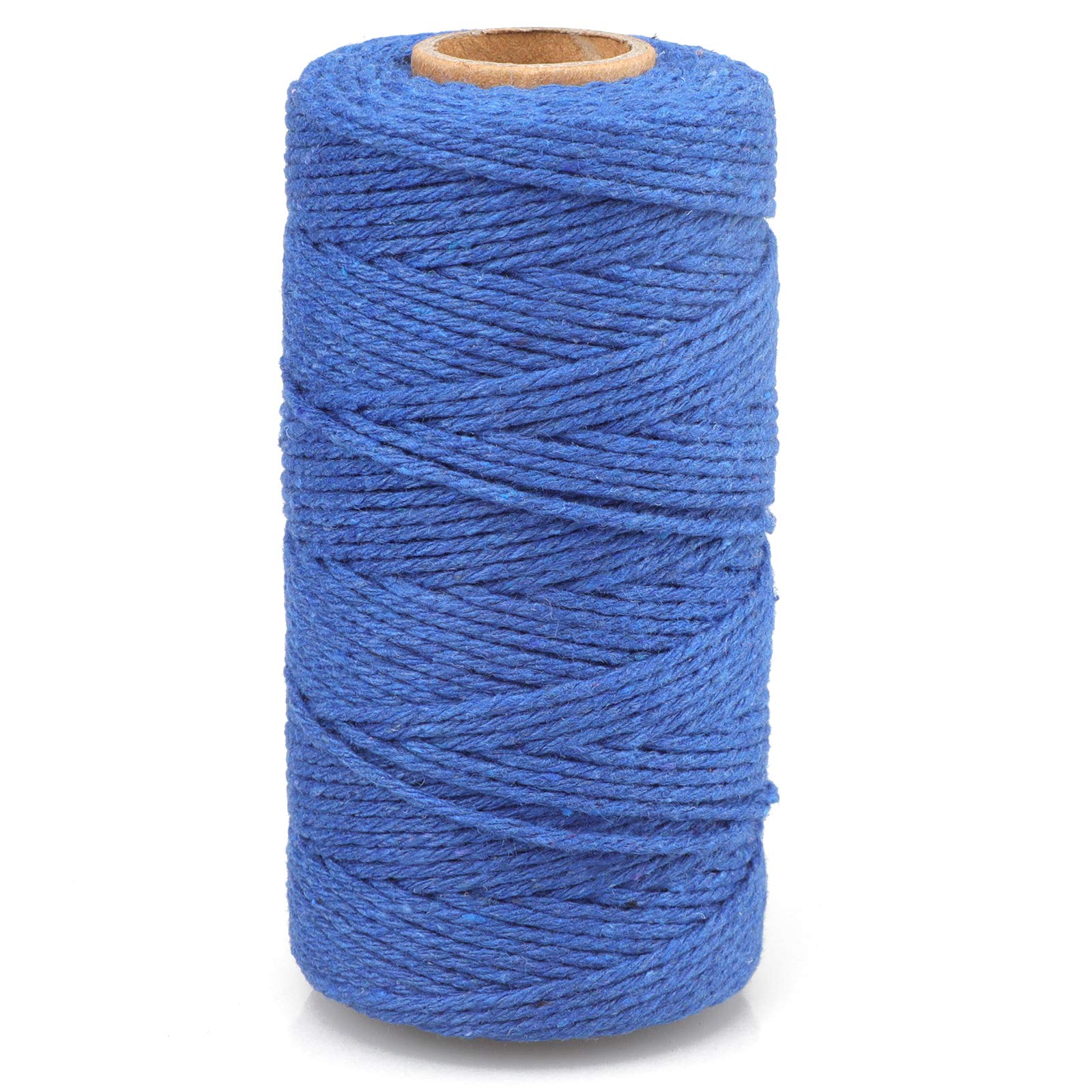 jijAcraft Blue Cotton String Twine, 2MM Cotton String for Crafts, 100M Handicrafts Twine for Crochet, Decorative Cord for Arts & Crafts, Decoration, Packing Cord — image 1