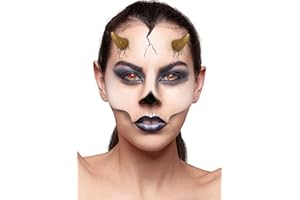 Fxe Faux Studio Small Gold Devil Horns Halloween Latex Prosthetic Appliance.