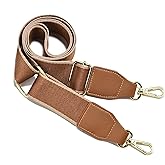 Purse Strap Wide Replacement Crossbody Bag Straps, 1.5" Canvas Handbag Shoulder Strap, Adjustable Tote Belt(Gold Hardware