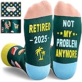 HAPPYPOP Retirement Gifts Ideas - Retired Socks, 2025 Retirement Friends Gifts