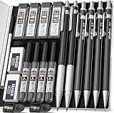 Nicpro 6 PCS Art Mechanical Pencils Set 0.3 0.5 0.7 0.9 mm with 2mm Lead Holders