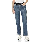 Amazon Essentials Women's High-Rise Straight Jeans - Discontinued Colors