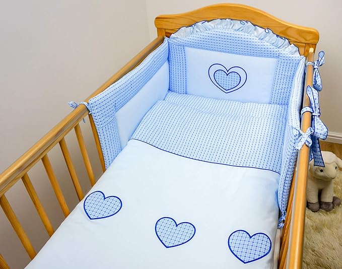 baby blue cot bed bedding