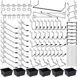 Pegboard Hooks Assortment, for Organizing Various