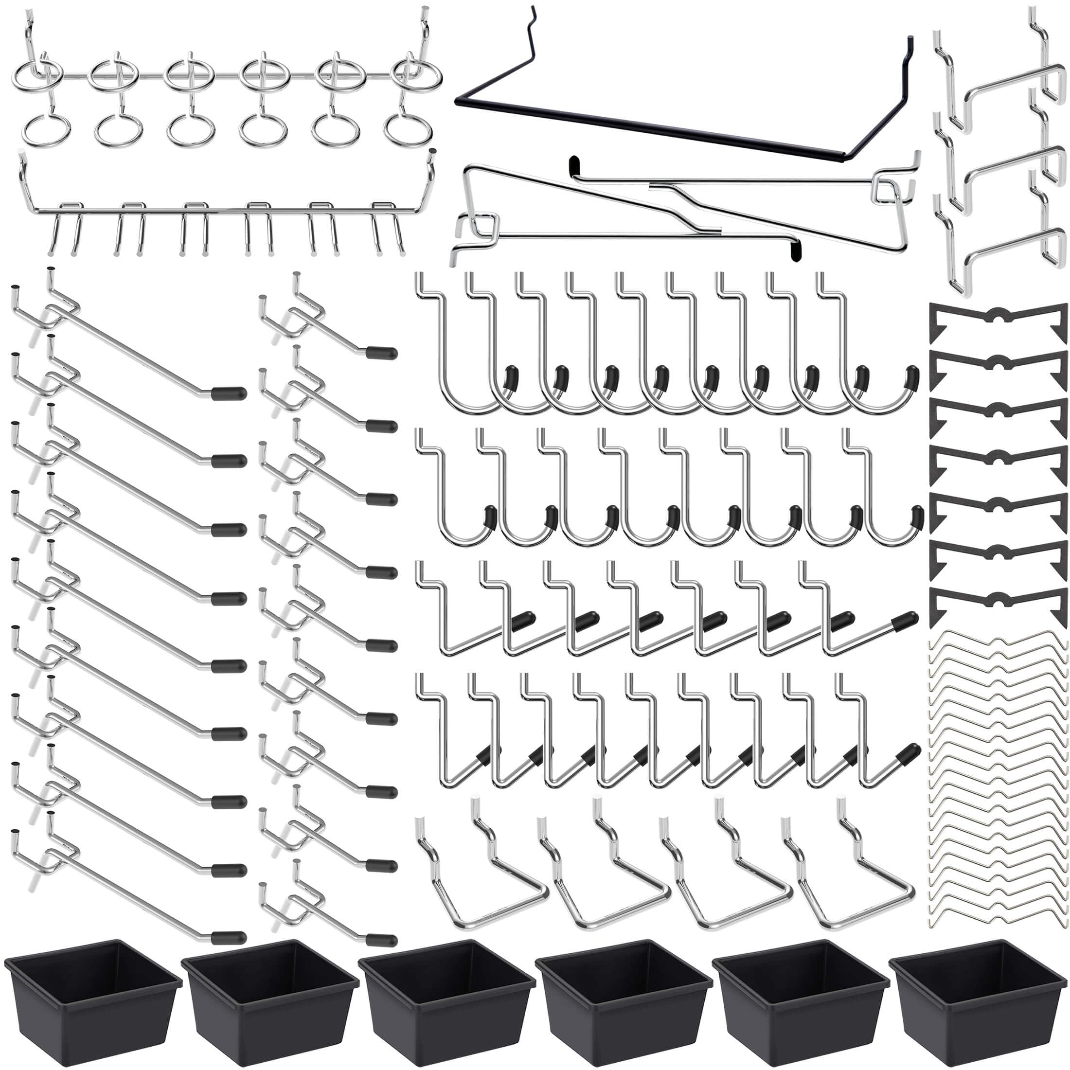 Pegboard Hooks Assortment, for Organizing Various