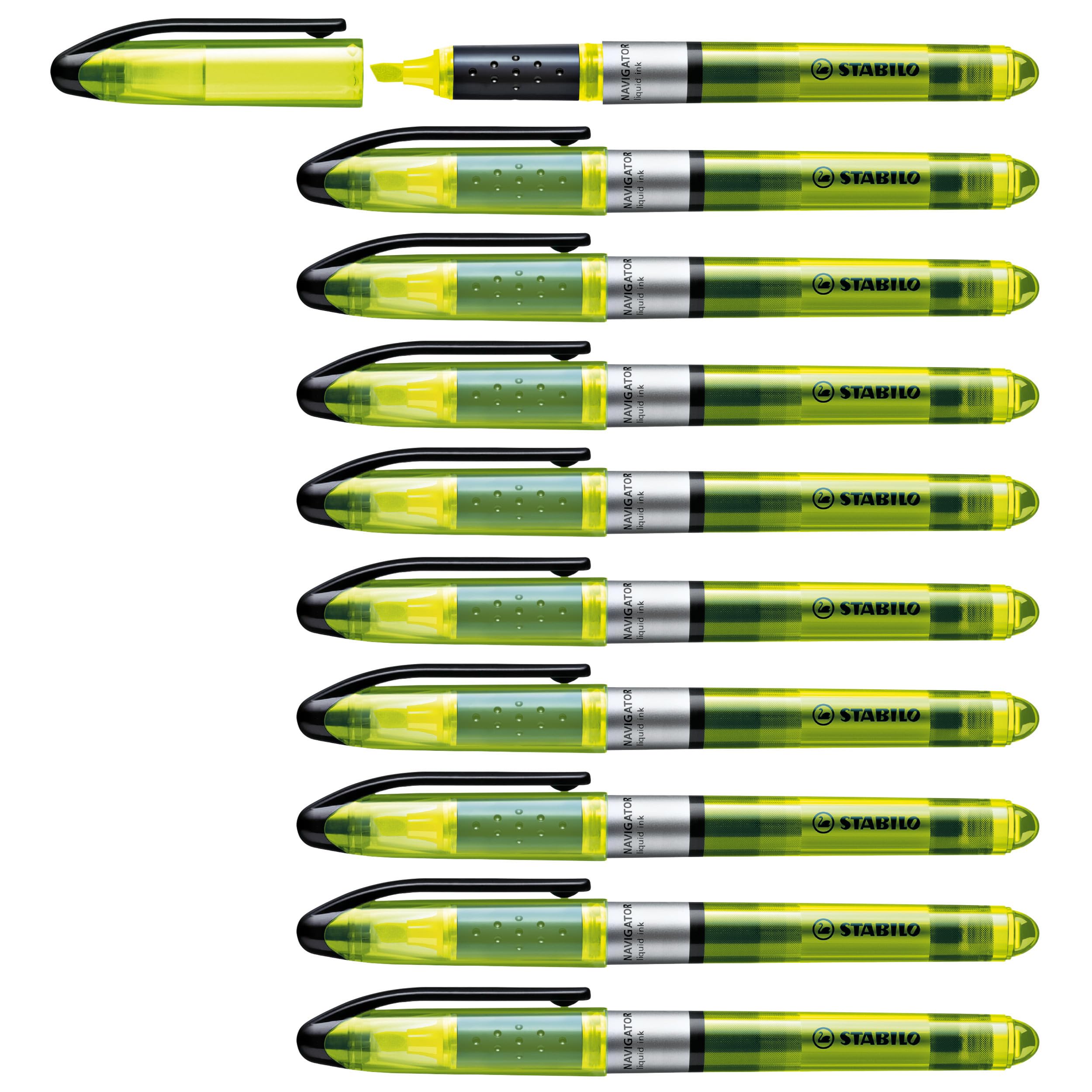 STABILO Highlighter NAVIGATOR - Pack of 10 - yellow