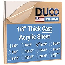 Duco Clear Cast Acrylic Sheets 1/8" Thick - Cut to