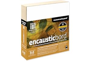 Ampersand Art Supply Wood Painting Panel: Museum Series Encausticbord, 1.5 Inch Cradle, 8" x 8"