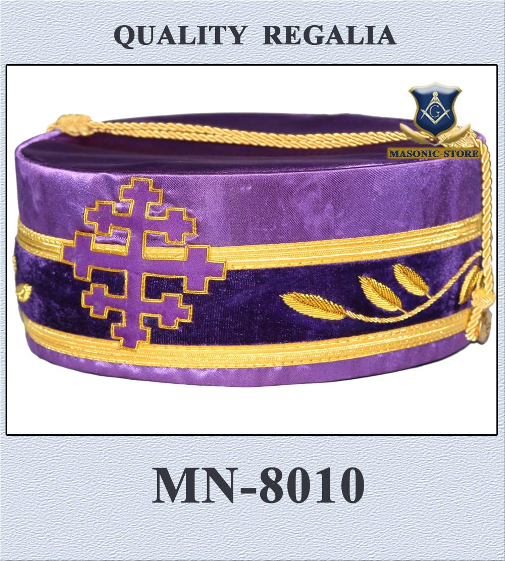 Masonic A.A.S.R. Sovereign Grand Commander Cap-Crown Hand Embroidery - SIZE 7-56 CM – 22.4”6