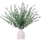 CEWOR 24pcs Eucalyptus Stems Artificial Eucalyptus Leaves Fake Greenery Branches Fake Flowers for Wedding Centerpiece Spring Easter Farmhouse Home Decoration