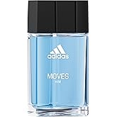 Adidas Moves Him Eau de Toilette 1.6 fl oz (Pack of 1), Notes of Green Apple, Cedarwood, Musk, Men's Fragrance, Long Lasting, Sporty Fragrance, Travel Size