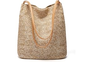 NICTION Tote Bag Women Small Satchel Bag Straw Beach Bag Cute Hobo Bags Fashion Tote Handbag Crossbody Summer Purse 2024