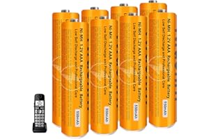 8 Pack NI-MH AAA Rechargeable Battery for Panasonic 1.2V 550mah AAA Rechargeable Batteries for Cordless Phones Handset, Remot