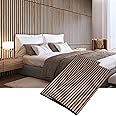 Woody Walls Acoustic Wood Wall Panels for Interior Wall Decor | Set of 2 Seamless Joint Wood Panels for Walls | DIY Wood Slat Wall | 3D Wall Panel Effect for Any Interior Design (Oslo)