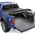 KUIPERAUTO Quad 4-Flip 5.5FT Soft Flip Truck Bed Tonneau Cover On Top Compatible with 2015-2025 Ford F150 F-150 Bed Fourth Flip Styleside Truck Bed Cover w/LED Light Strip