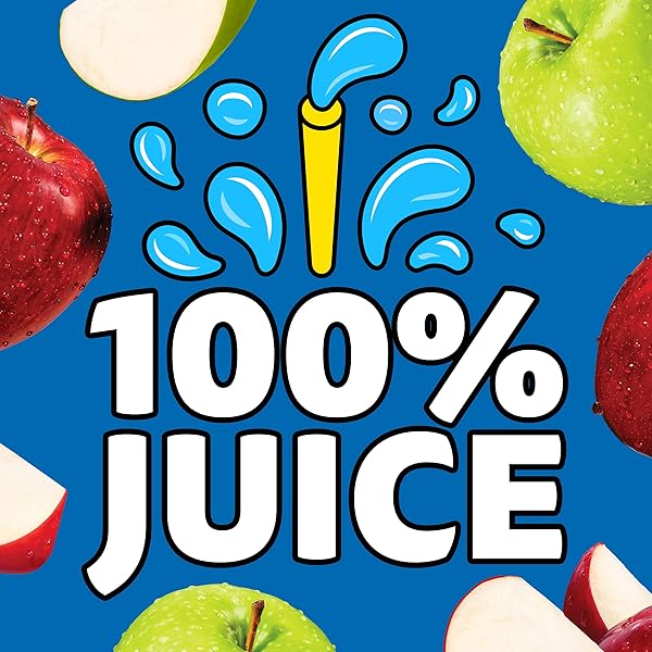CAPRI SUN 100% JUICE APPLE ALL-NATURAL JUICE FROM CONCENTRATE WITH ADDED INGREDIENTS, 10 CT BOX, 6 FL OZ POUCHES