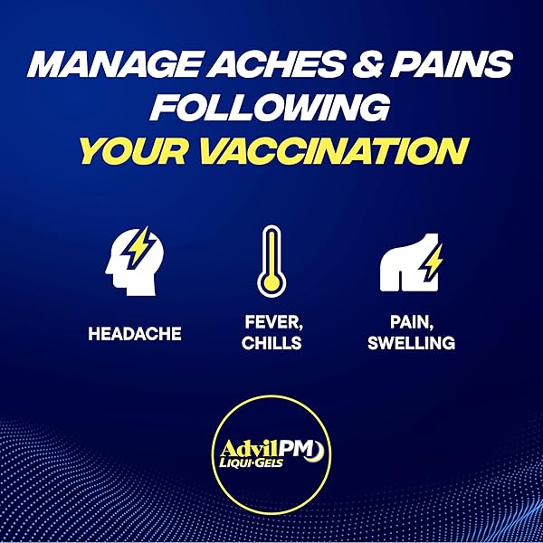 ADVIL PM LIQUI-GELS PAIN RELIEVER AND NIGHTTIME SLEEP AID, PAIN MEDICINE WITH IBUPROFEN FOR PAIN RELIEF AND DIPHENHYDRAMINE HCL FOR A SLEEP AID – 2X80 LIQUID FILLED CAPSULES
