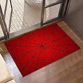CXULIN Red Spider Web Door Mats Indoor,Halloween Gothic Front Door Mat Non-Slip Low Profile Welcome Mat for Outdoor Entrance Indoor Rug Mat Home Patio, Porch, Hallways Floor 30 x 17 Inch