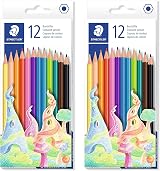 Staedtler 175 C12 Wood-Free Coloured Pencils 24 Pack 12 Colours