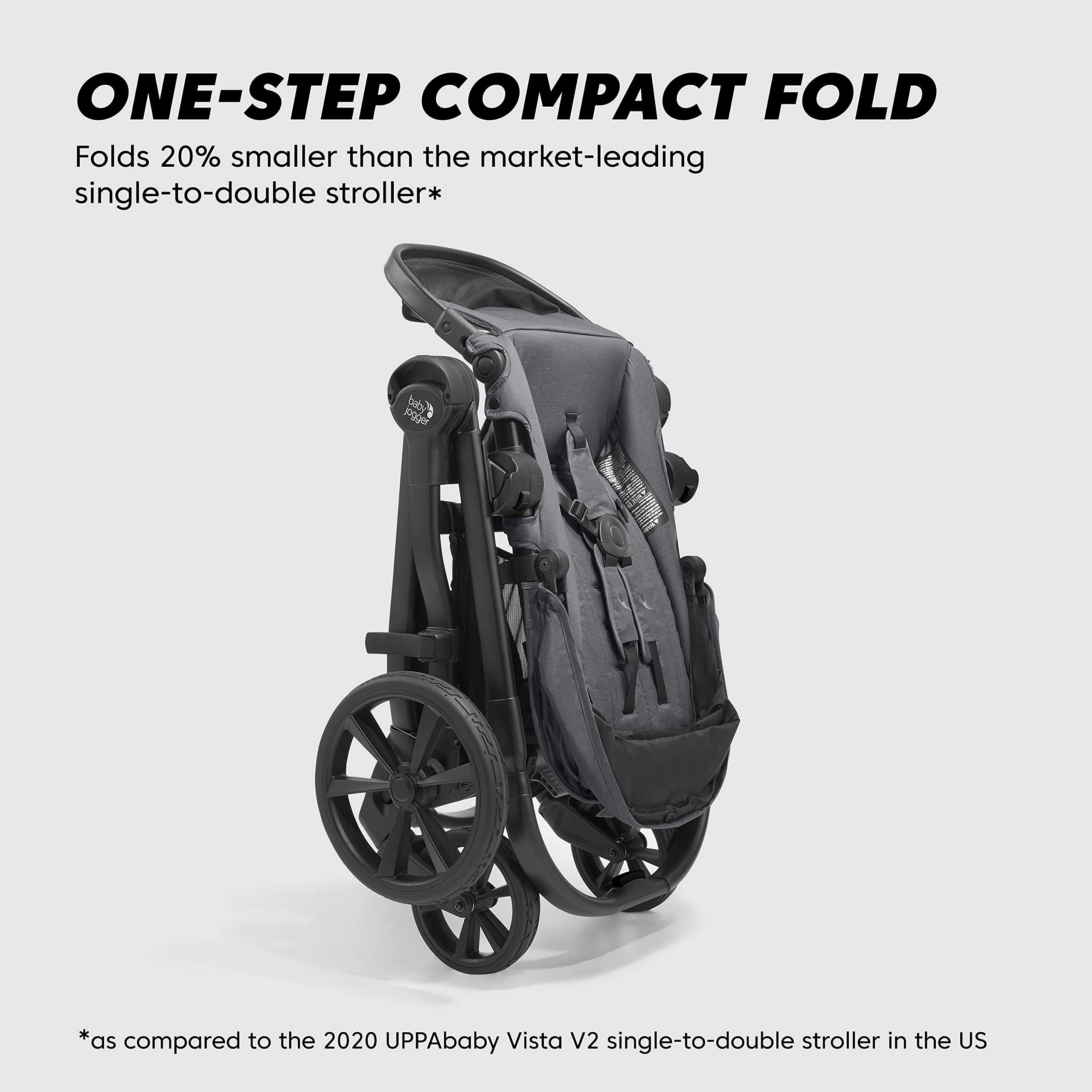 Baby Jogger City Select 2 Single-to-Double Modular Travel System Includes City GO 2 Infant Car Seat Radiant Slate