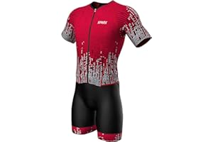 SPARX SPORTS Sparx Mens Elite Aerosuit Triathlon Suit Mens Short Sleeve Tri Suit Skinsuit