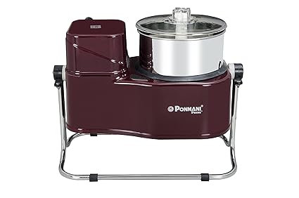 Ponmani Conventional Tilting Wet Grinder, 2L, Maroon