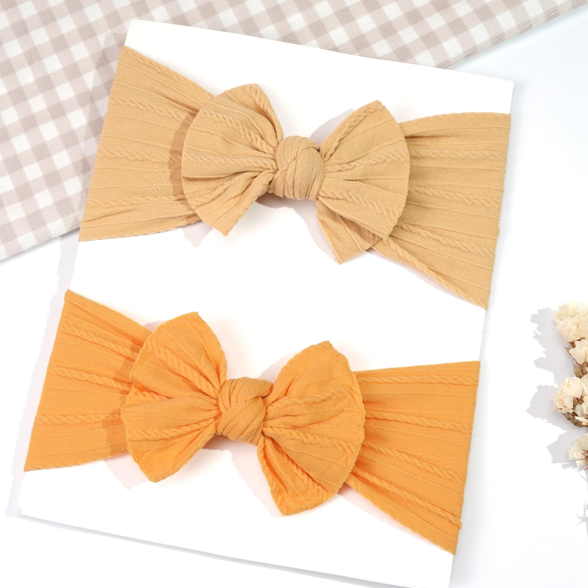 CÉLLOT Super Stretchy Soft Knot Headbands with Hair Bows Head Wrap Hair Accessories For Newborn Baby Girls Infant Toddlers Kids
