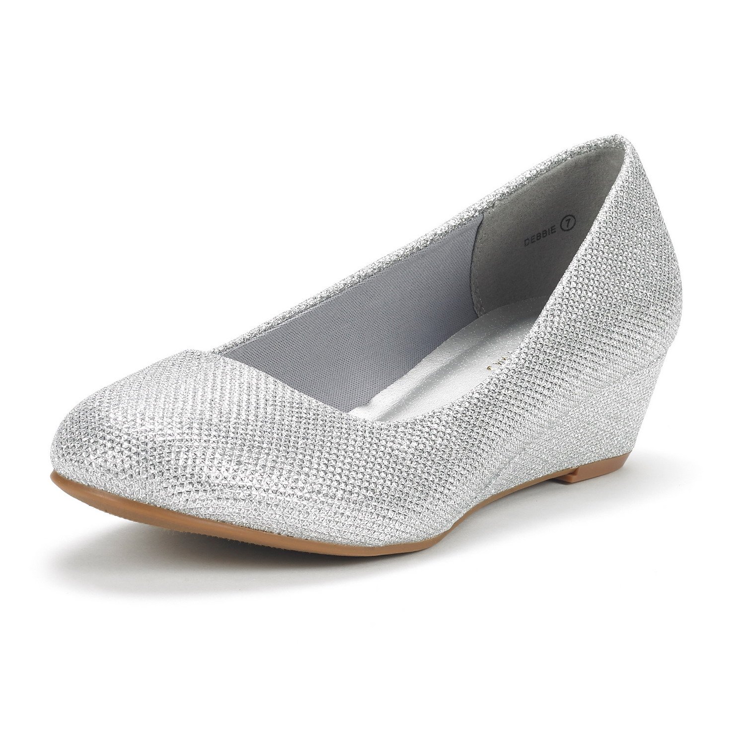 DREAM PAIRS Women's Debbie Mid Wedge Heel Pump Shoes