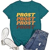 Ascrazy Women German Oktoberfest Shirts Funny Letter Print Prost T-Shirt Oktoberfest Party Tee Tops