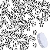 100 Pcs Soccer Sports Beads White Football Sports Spacer Beads Round Soccer Ball Loose Beads Football Softball Beads Charms for Bracelets Necklaces Earrings