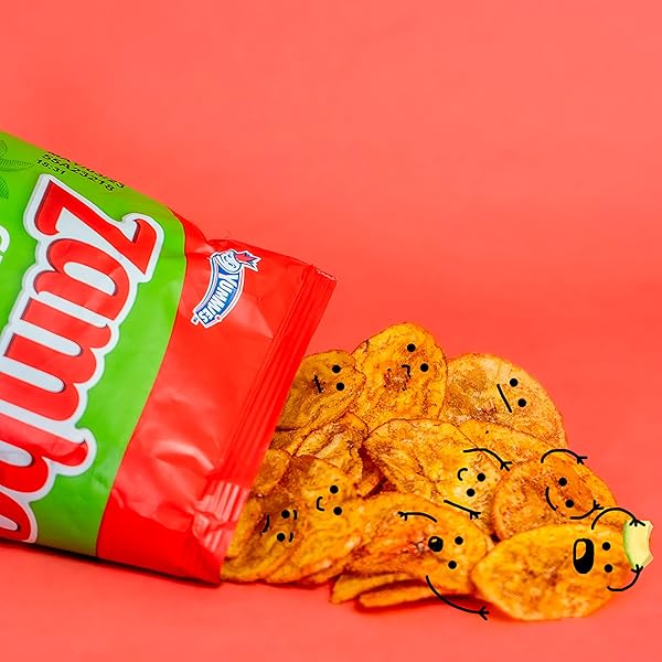 ZAMBOS CHILE LIMÓN PLANTAIN CHIPS, 2.47 OZ – CRUNCHY SNACK, GLUTEN FREE – BOLD CHILI LIME FLAVOR – (PACK OF 8)