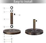 Yaheetech 14kg Patio Umbrella Stand Heavy Duty Garden Parasol Base Bronze view 7