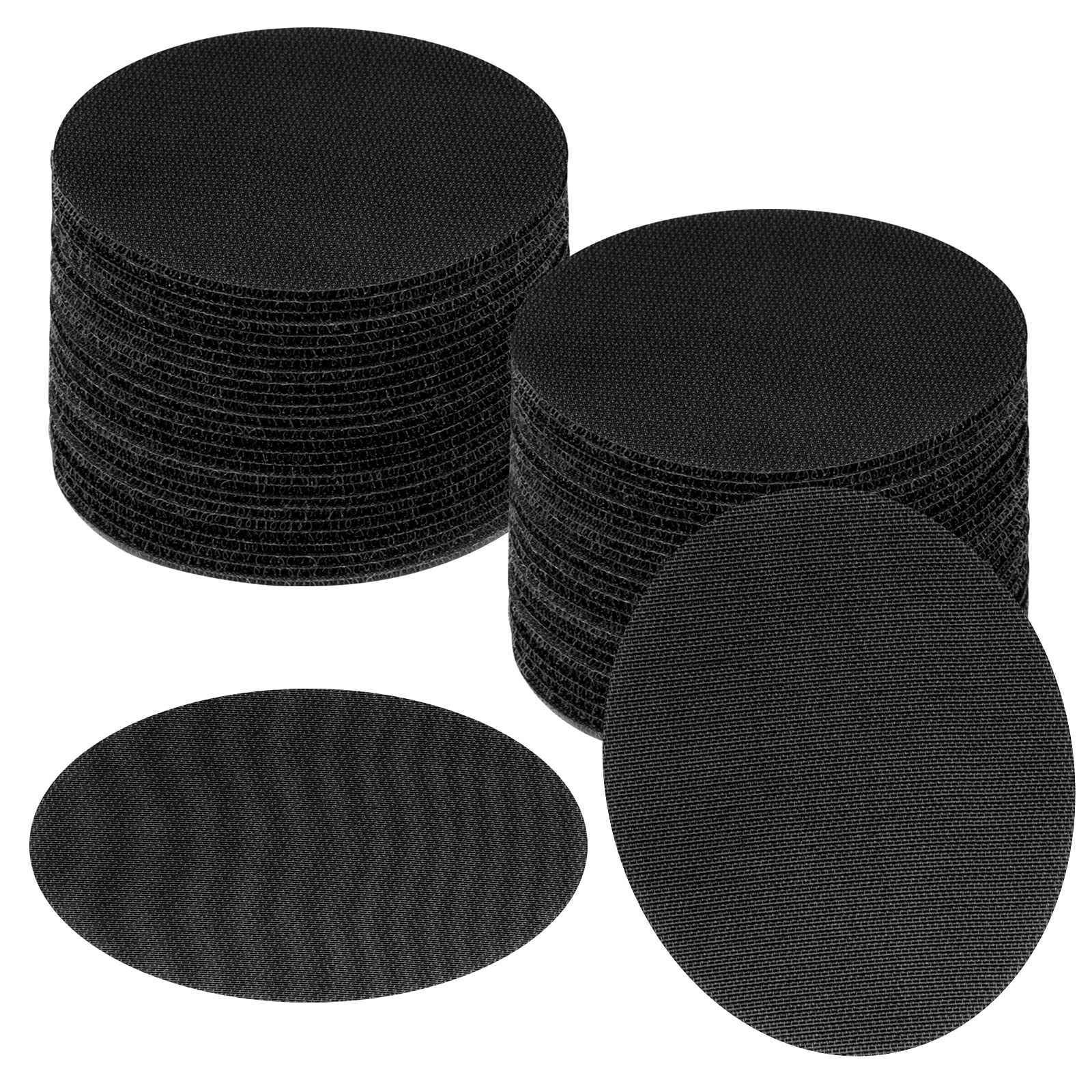 IKAYAS 48 Pcs Blak Carpet Spots Markers One Color Carpet Circles for Classroom Decoration Teacher Supplies, Carpet Floor Dots Carpet Markers for Preshool Kids