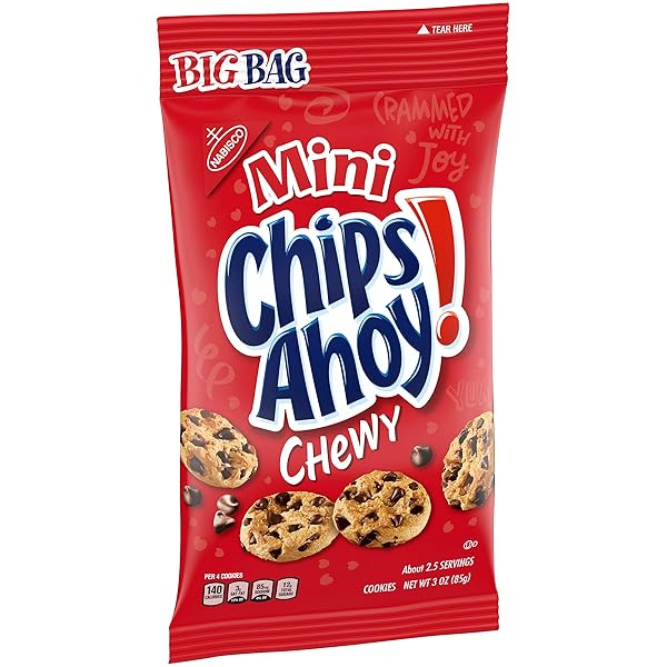 MINI CHIPS AHOY! CHEWY CHOCOLATE CHIP COOKIES, 1 BIG BAG (3 OZ.)