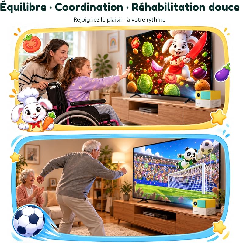 PlayPop 8 Console de Jeux à Détection de Mouvement pour Enfants