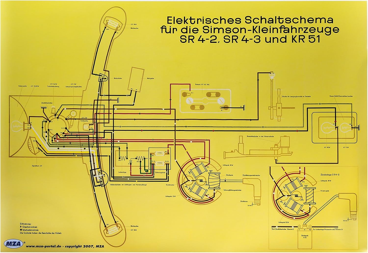 Elegantes Schaltplan Simson Star Sr4 2 1 Ebenbild